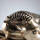 Ancient silver-plated antelope sculpture F.lli Raddi 20th Century
