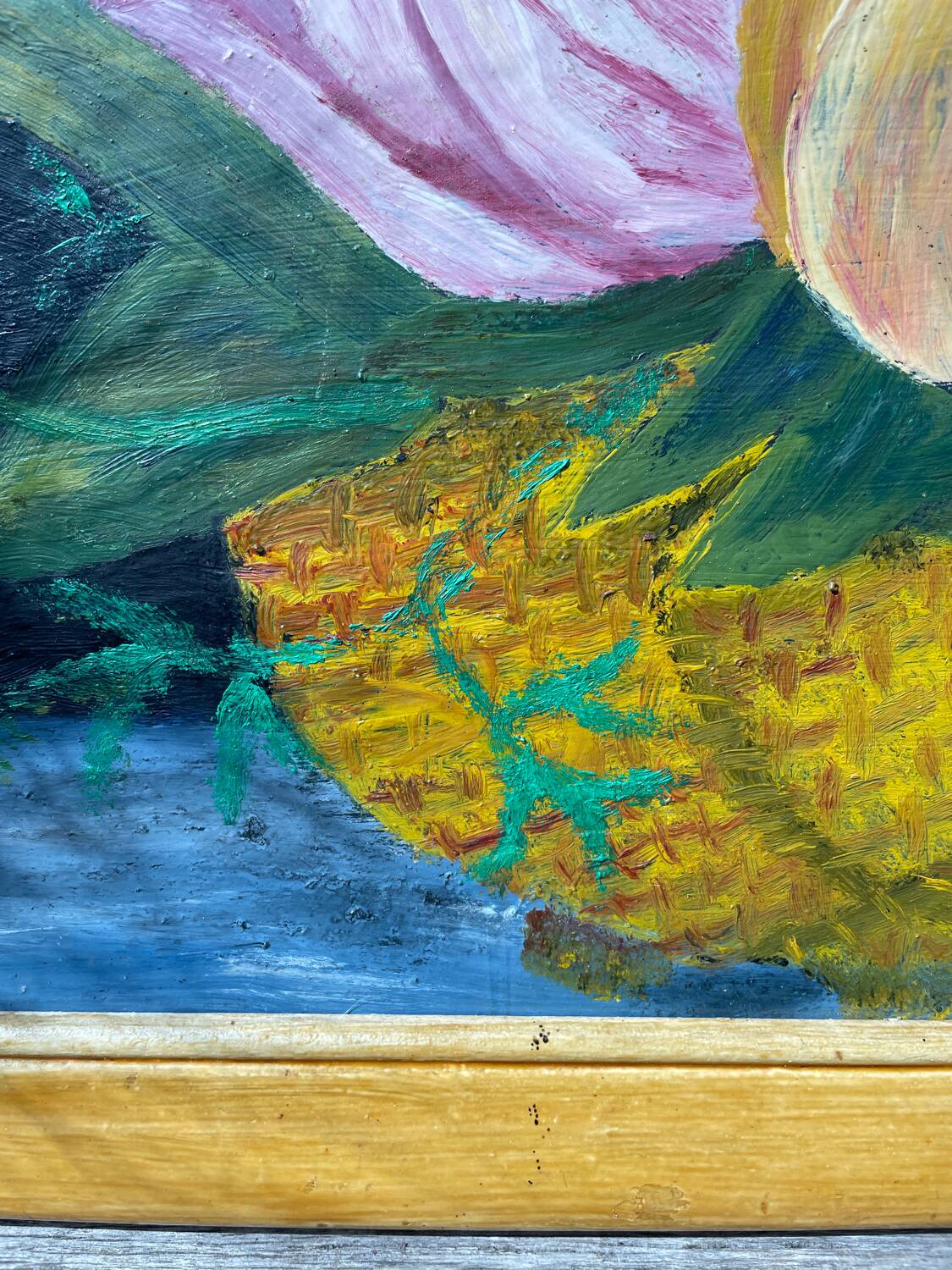 Large flower bouquet painting