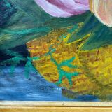 Large flower bouquet painting