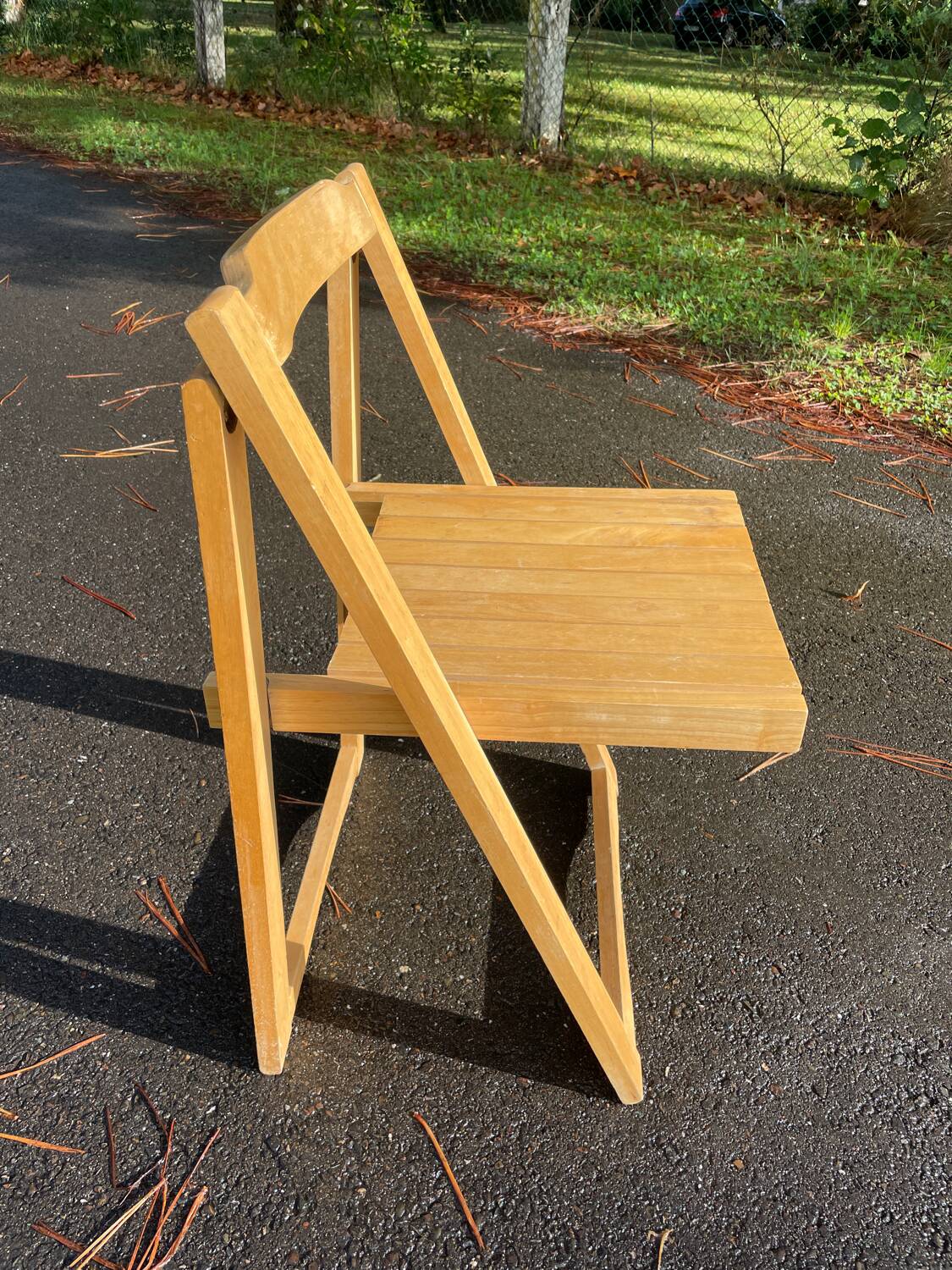 Wooden folding chair 1980