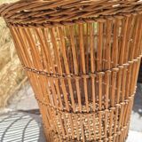 Wicker waste paper basket 1960