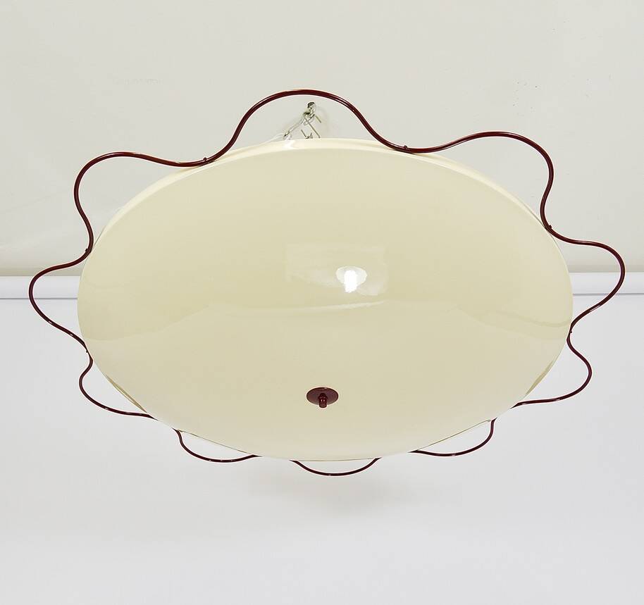 Large flush mount indirect light ceiling fixture from the Filmcasino in Vienna, 1950s.