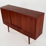Buffet haut en teck, design danois, années 1960, designer : EW Bach