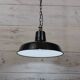 Suspension lampe industrielle tole emaillée noir