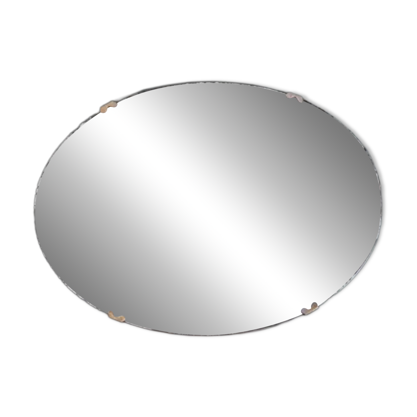 Antique oval bevelled mirror