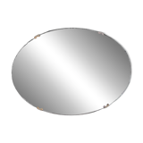 Antique oval bevelled mirror