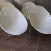 Lot de 4 chaises Mr Impossible Kartell blanche par Philippe STARCK