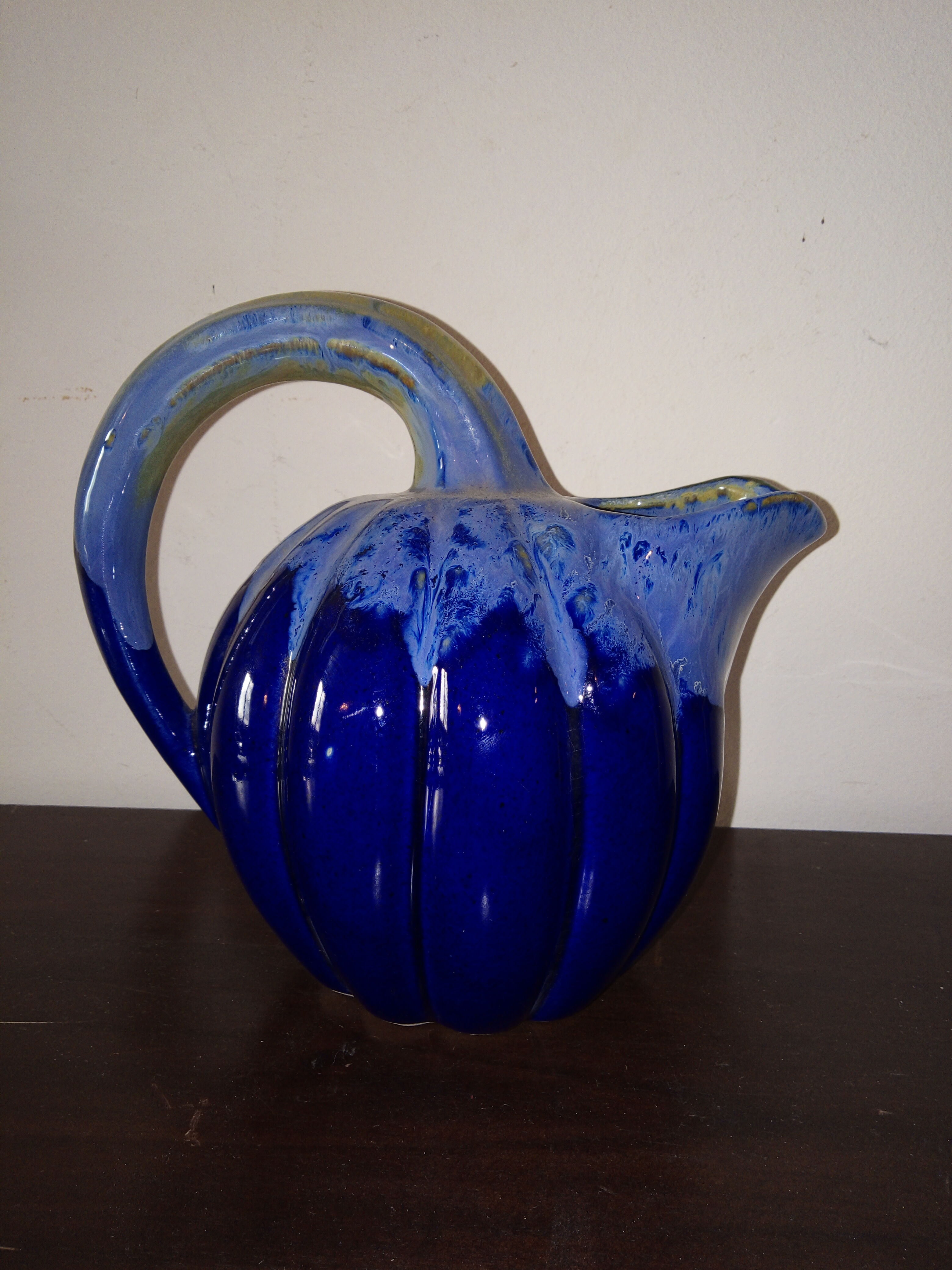 Old pumpkin-shaped jug signed Alpho 199 Art Deco period 1920 1930