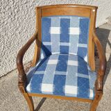 Armchair backrest rounded fish head