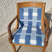 Fauteuil dossier arrondi tete de poisson