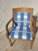 Armchair backrest rounded fish head