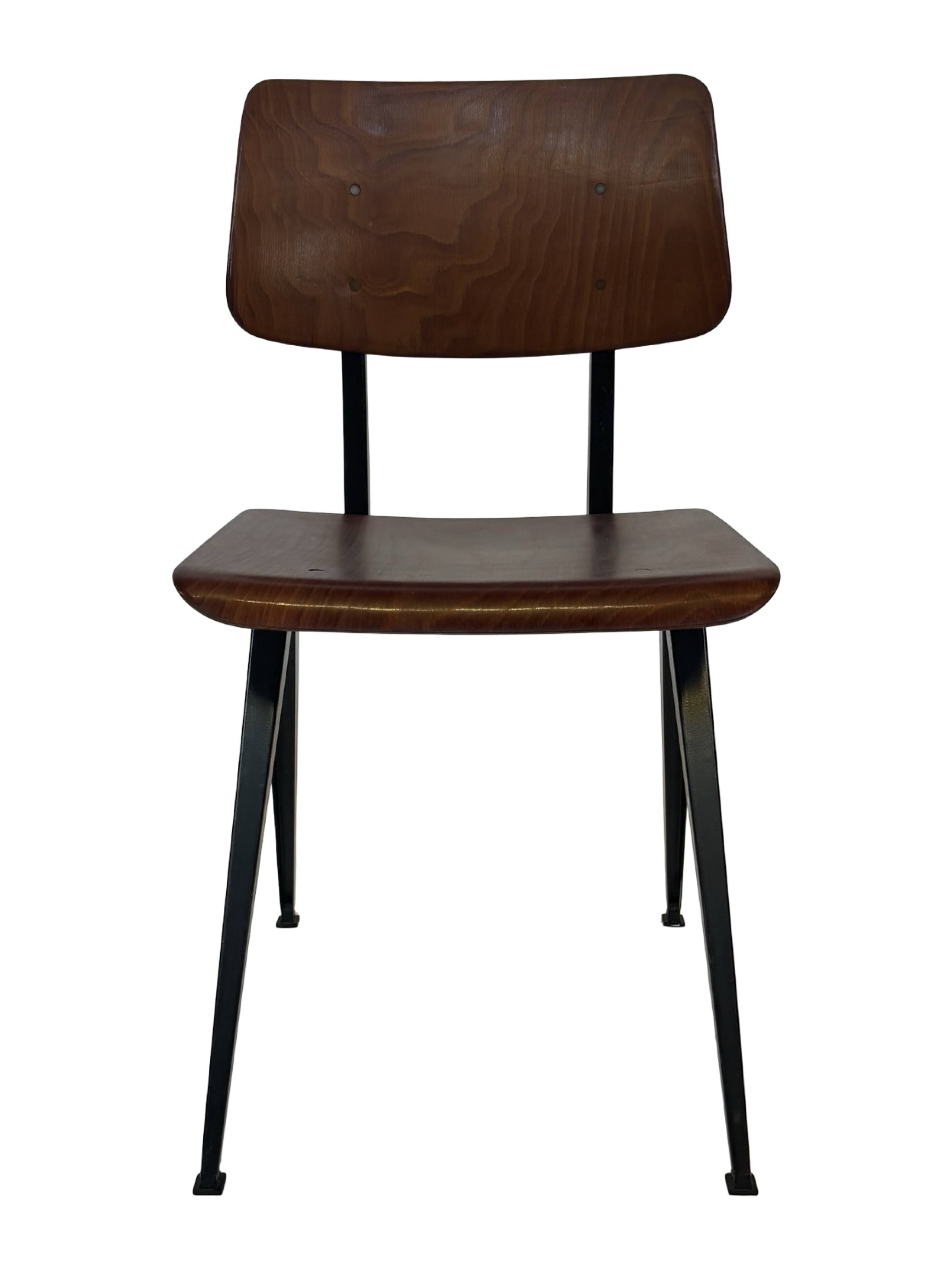 Set of 4 vintage school chairs Galvanitas S16 Netherlands Design