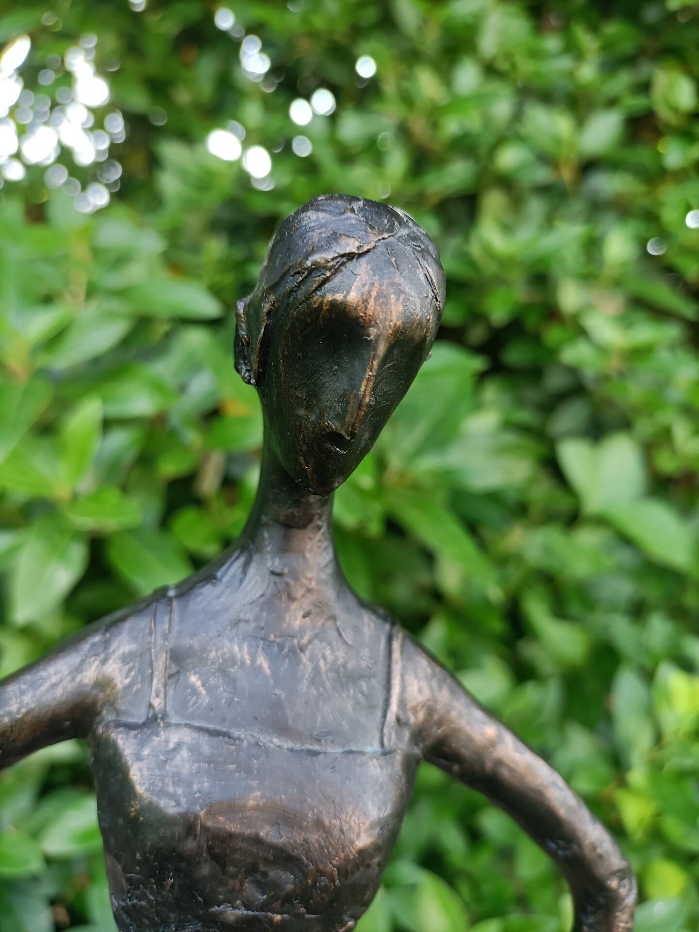 Sculpture of a dancer on a swing signed by Raphaël
