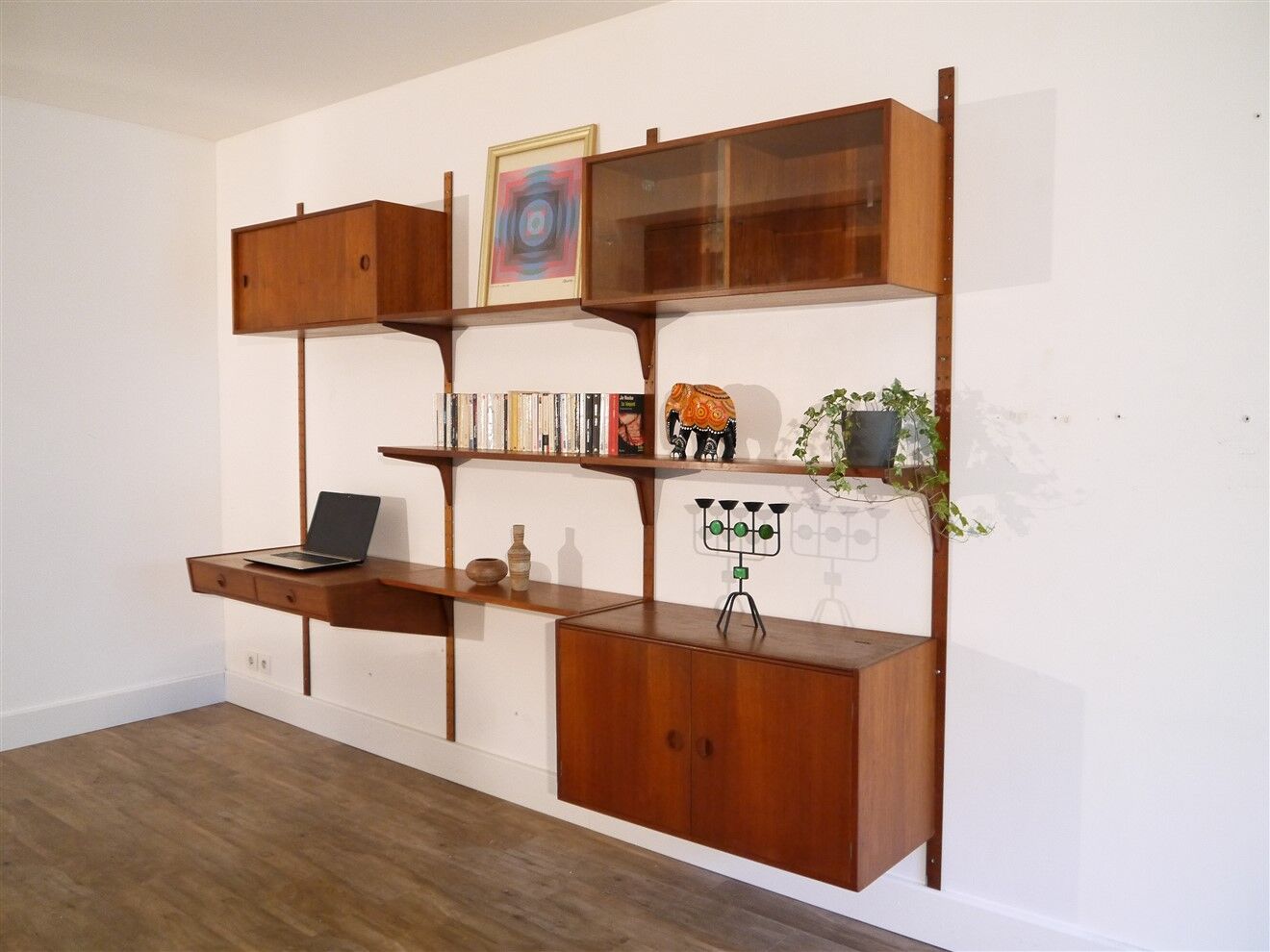 Danish teak shelf system by Rud Thygesen and Johnny Sorensen 1960