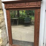 Carved wooden fireplace mirror 132 x 99