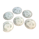 Set of 6 19th century barbeaux plates in Paris porcelain