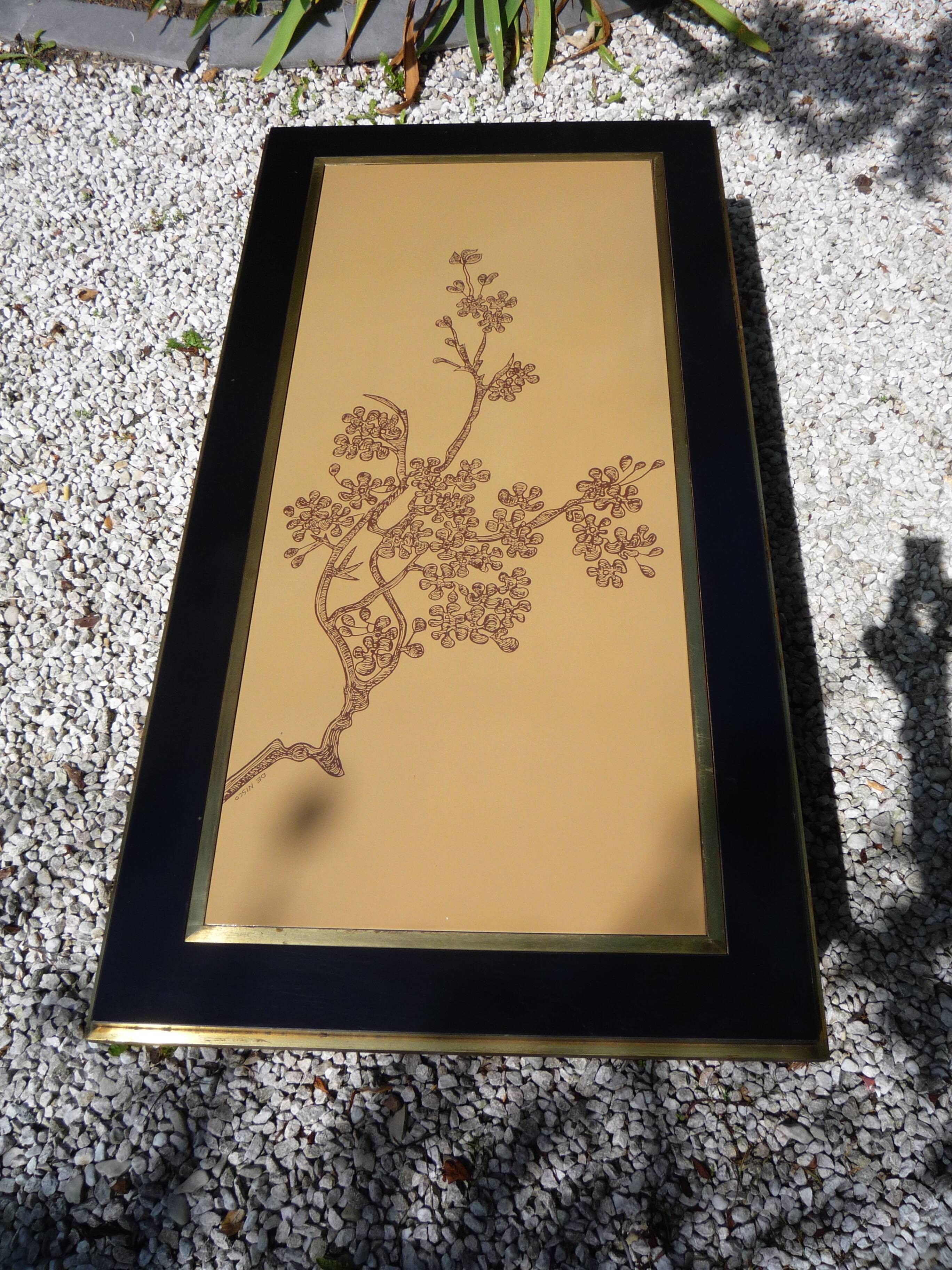 Coffee table circa 1970 - Japanese décor De Nisco