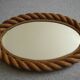 old rope mirror Audoux Minet vintage design 1950s old mirror 50s