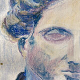 Pastel bust portrait on paper