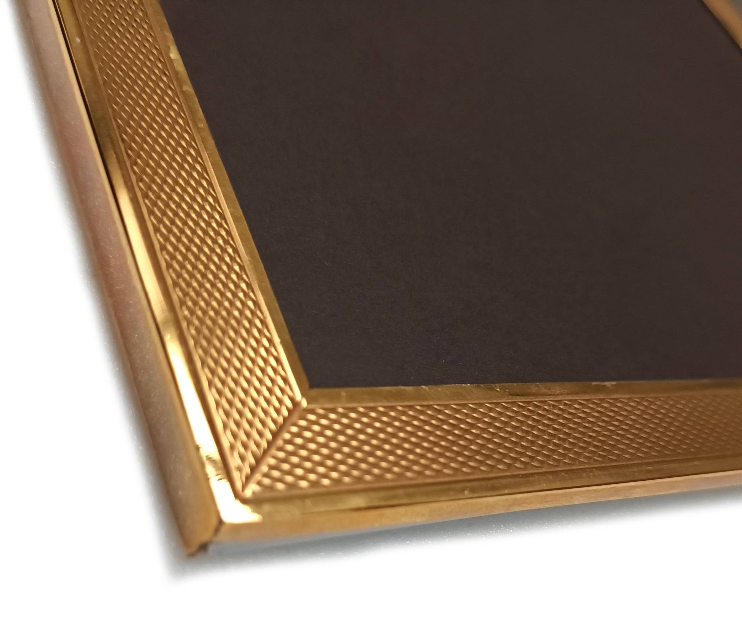 Golden square frame Italy circa 1970