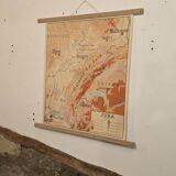 Geography map school map Jura and Massif Central