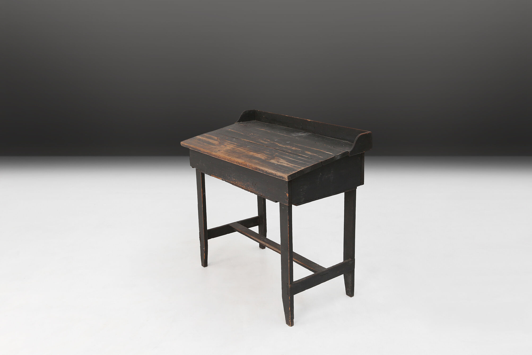 19th century Swedish desk in original black paint