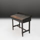 19th century Swedish desk in original black paint