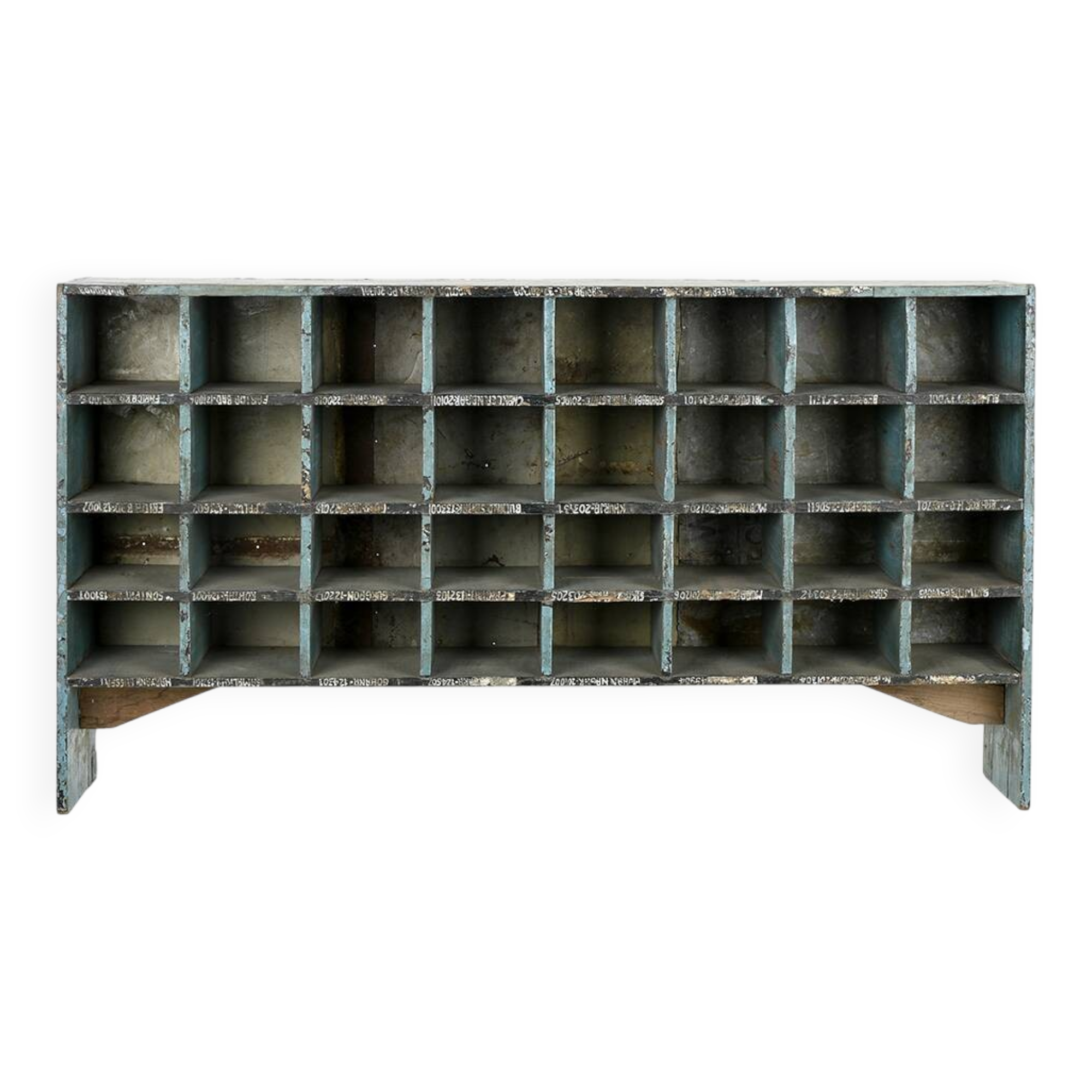 Antique workshop cabinet with 32 compartments