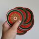6 coasters flower décor