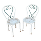 pair of antique wrought iron garden chairs