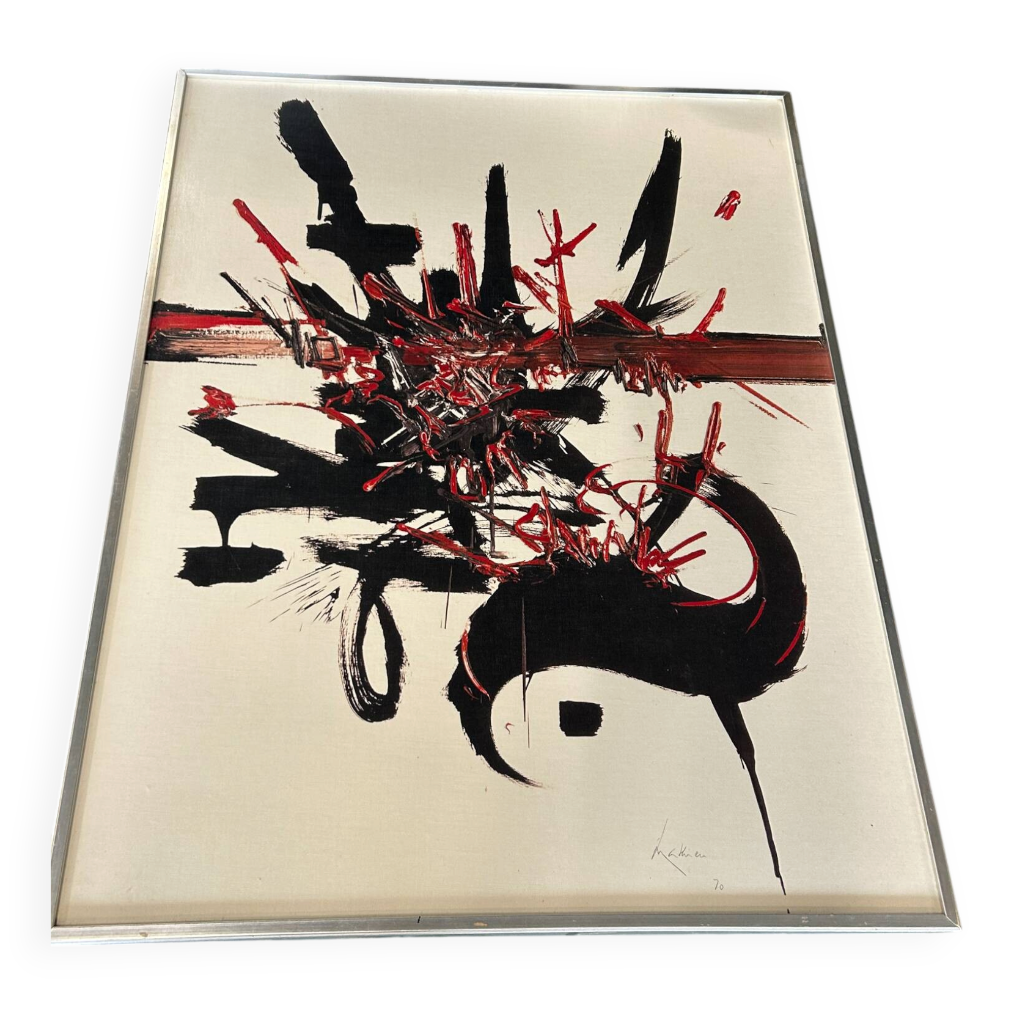 Tableau Georges Mathieu edition Braun