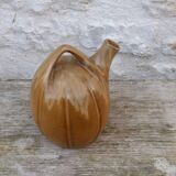 Vintage brown flamed stoneware jug signed Denbac.