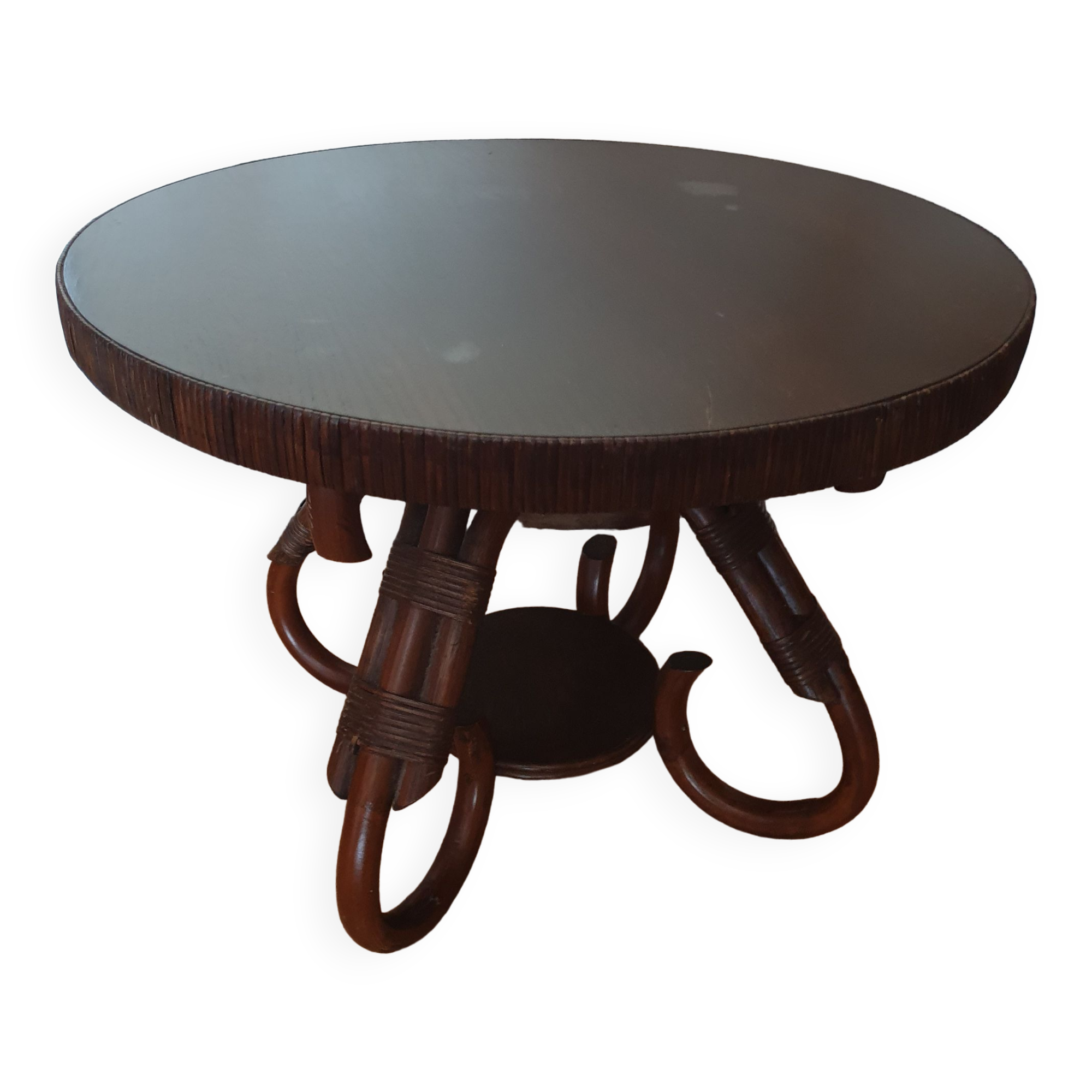 Rattan coffee table and you 60s