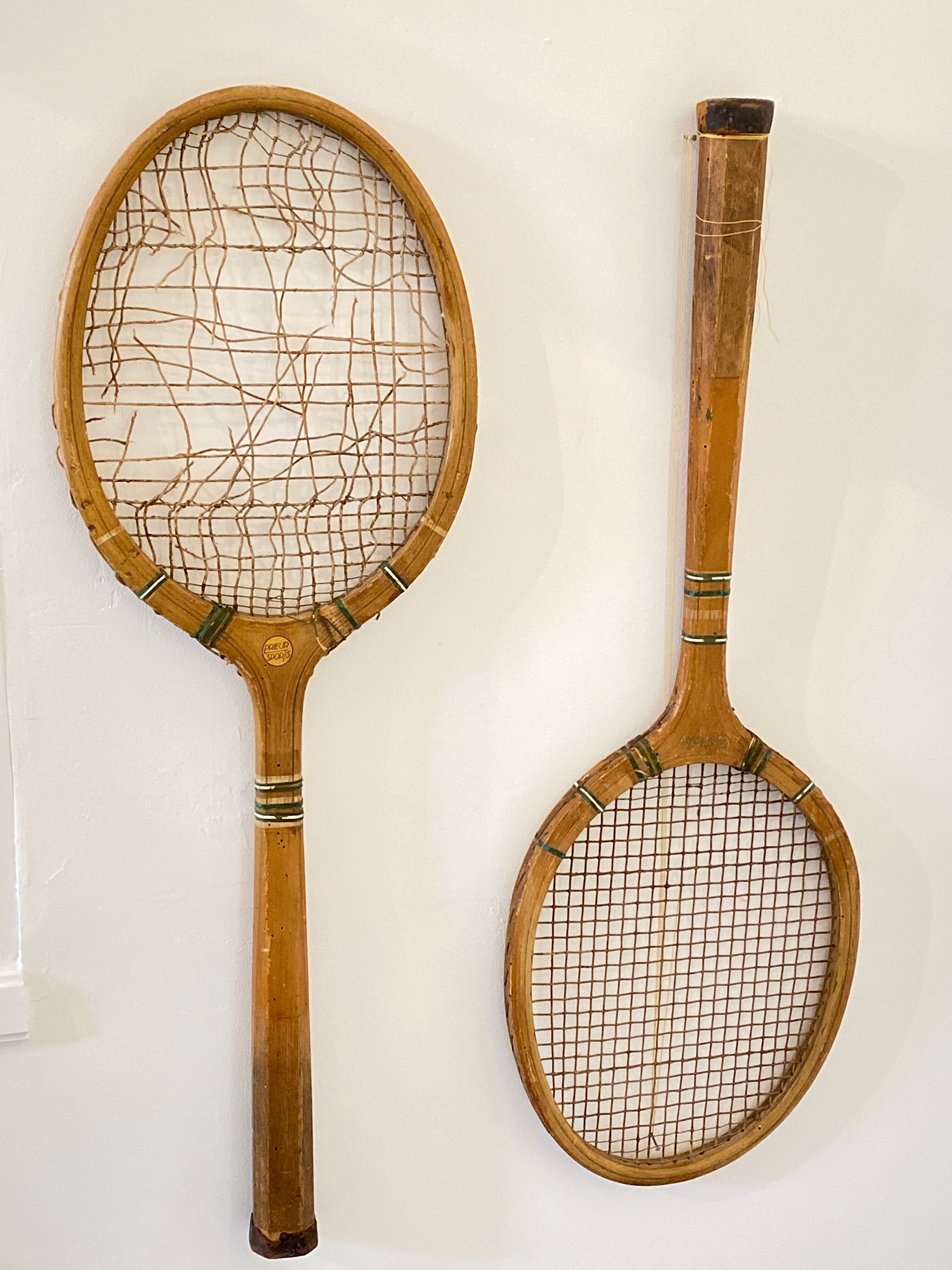 Ancienne paire de raquette de tennis vintage