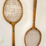 Old pair of vintage tennis rackets