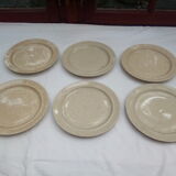 6 flat sandstone plates