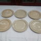 6 assiettes plates en grès