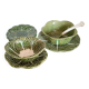Barbotine dishes, cabbage shape, bowl, vintage