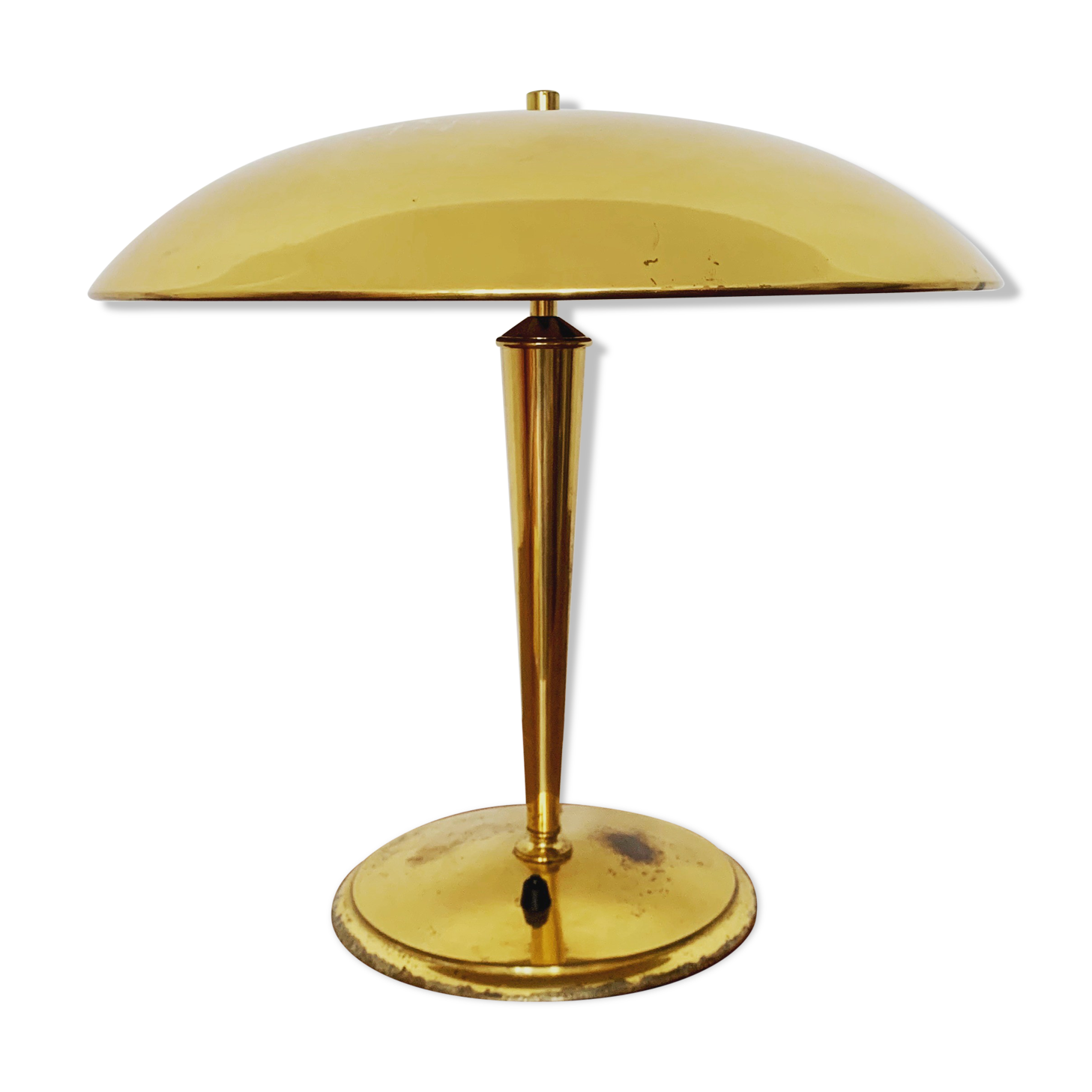 Magnificent large Mid Century Modern brass table lamp