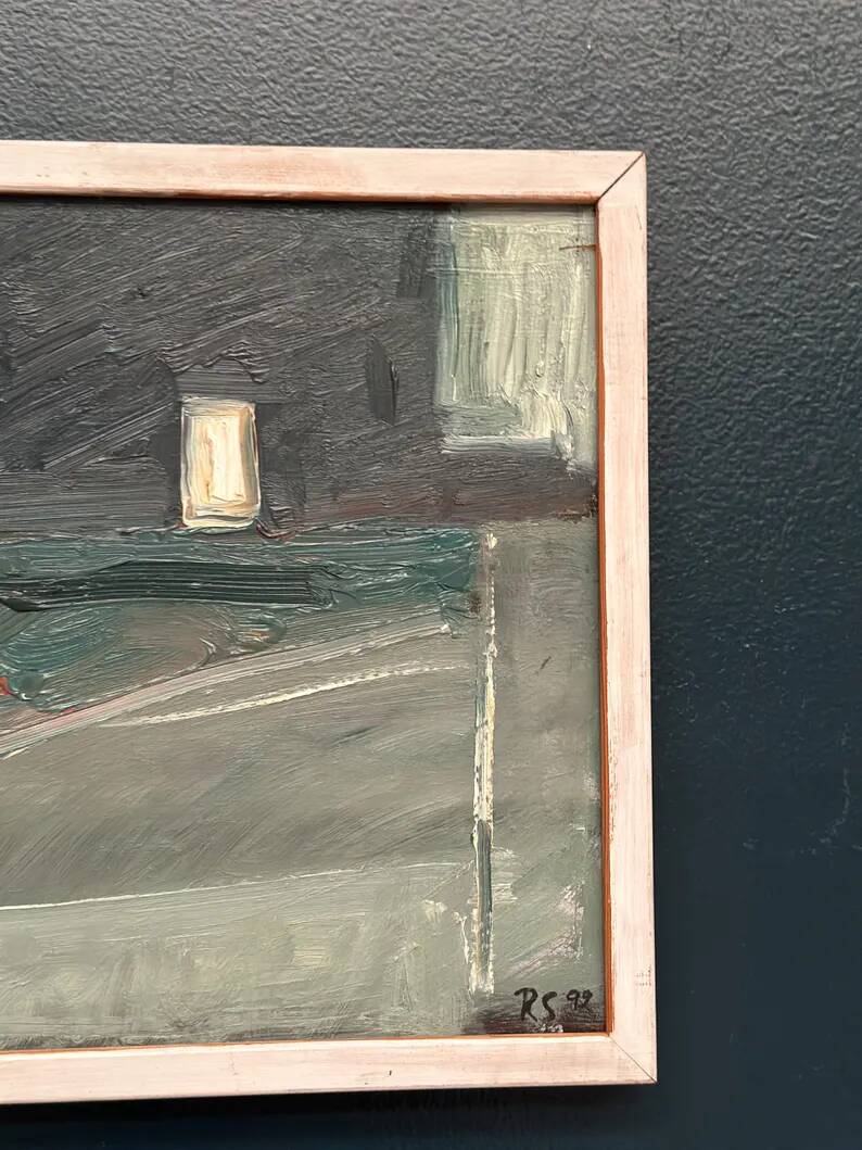 Original Swedish Oil on Hardboard – “Still Life” by Robert Svensson (1963–2016) – Signed – Vintage & Framed – 32.5 × 28.5 cm
