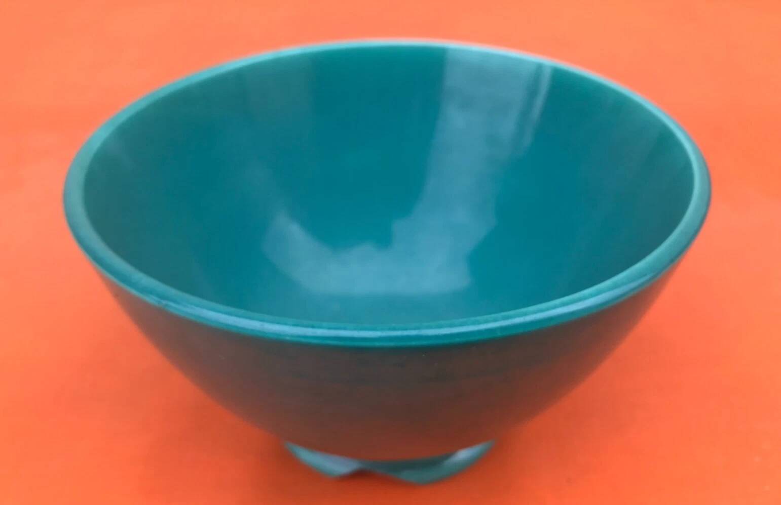 1940s Pedestal bowl Glazed ceramic