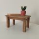 Small vintage oak plant stand stool