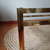Square metal and glass coffee table