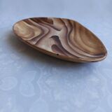 Fake wood dish Vallauris vintage
