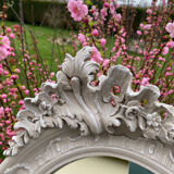 Old mirror patinated chic countryside