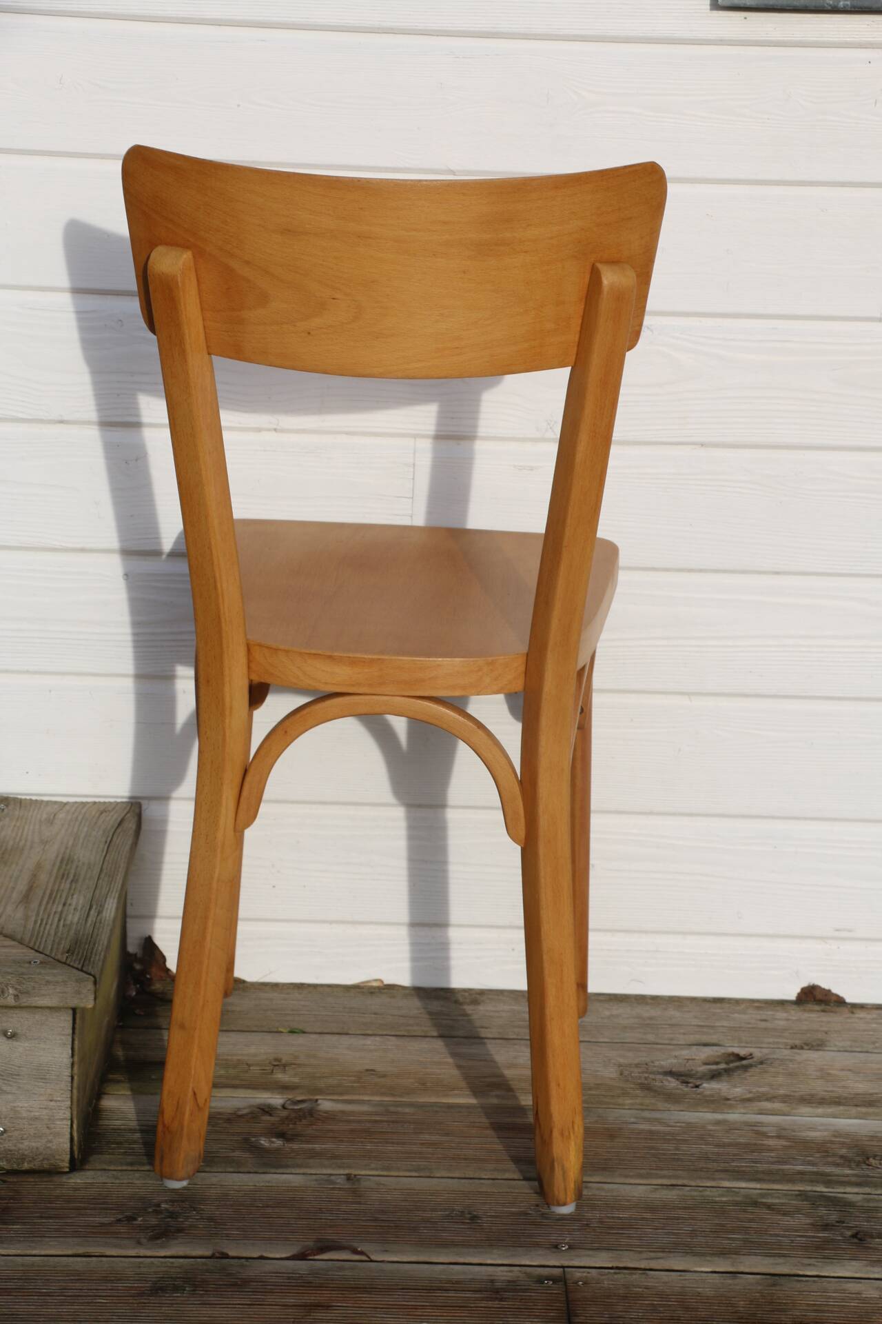 Set of 6 Baumann chairs, light beech, 1960
