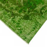 Overdyed Wool Vintage Handmade Carved Rug 180 cm x 288 cm