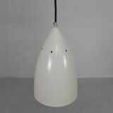 Vintage hanging lamp, aluminum shade, with new wire