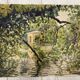 Vintage landscape watercolor