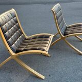 AX chairs attributed to Peter Hvidt & Orla Mölgaard, attributed to Fritz Hasen, 1978, set of 2